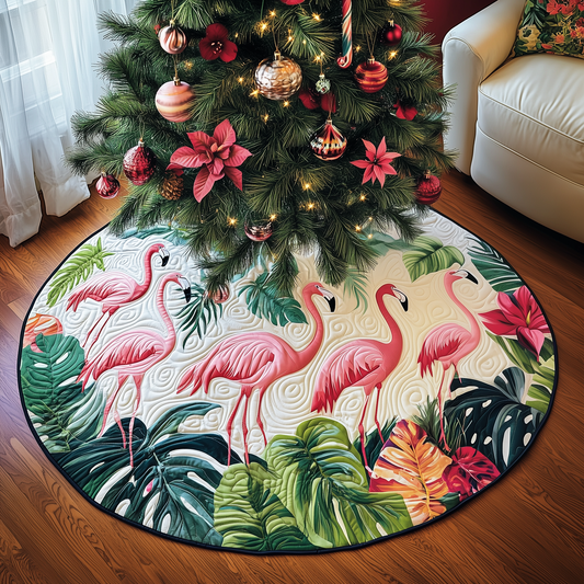 Tropical Flamingo Quilted Tree Skirt GFTOTP560