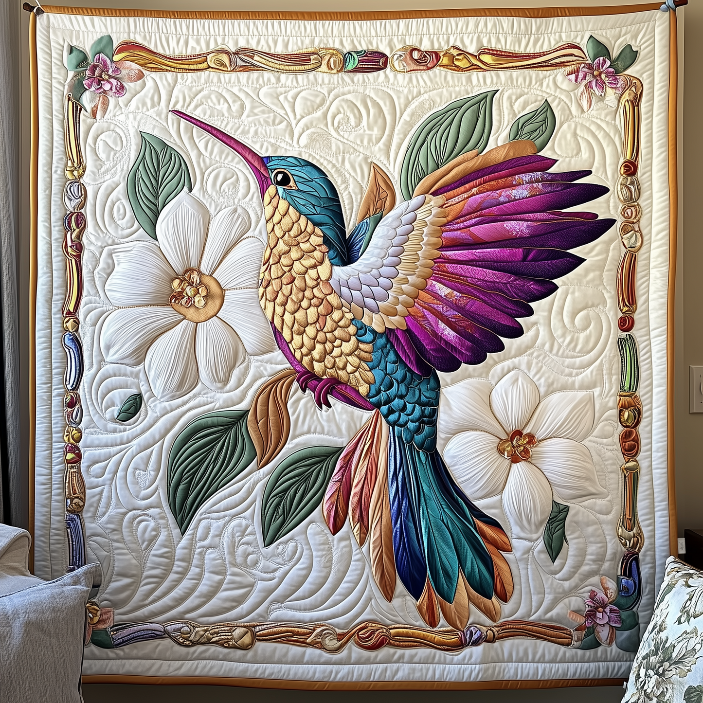 Hummingbird Quilted Blanket GFTOTP573