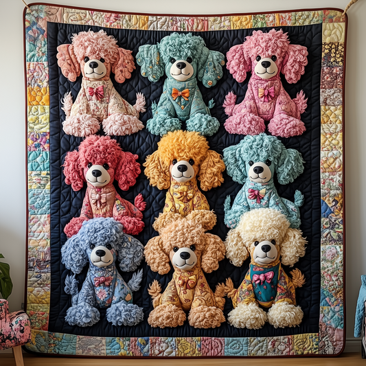 Whimsical Poodle Quilted Blanket GFTOTP586