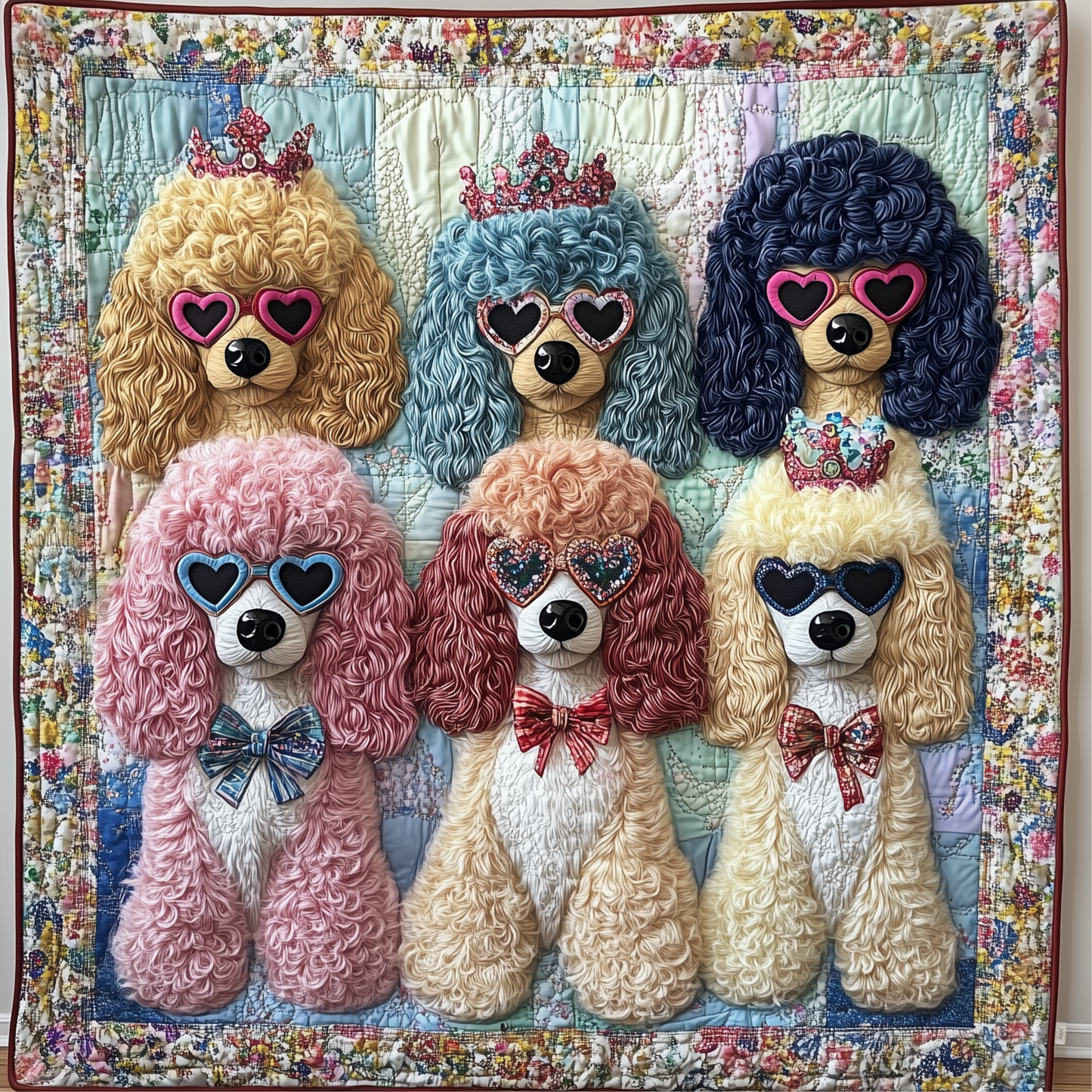 Whimsical Poodle Quilted Blanket GFTOTP591