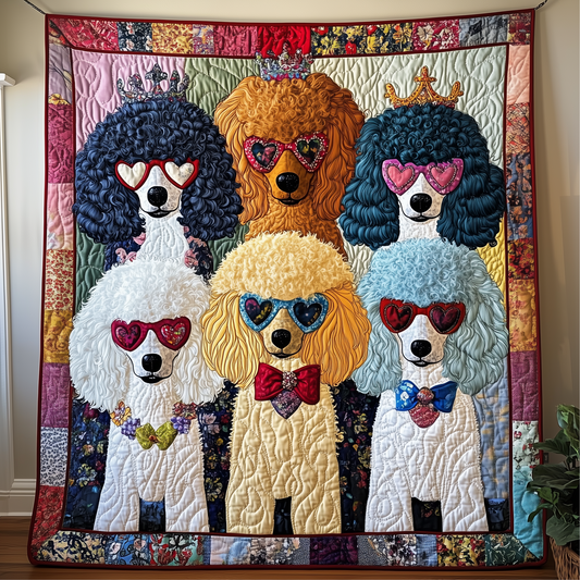 Whimsical Poodle Quilted Blanket GFTOTP592