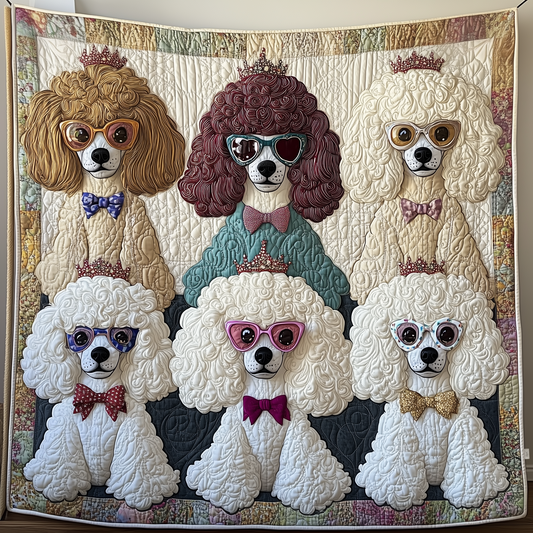 Whimsical Poodle Quilted Blanket GFTOTP595