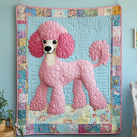 Whimsical Poodle Quilted Blanket GFTOTP601