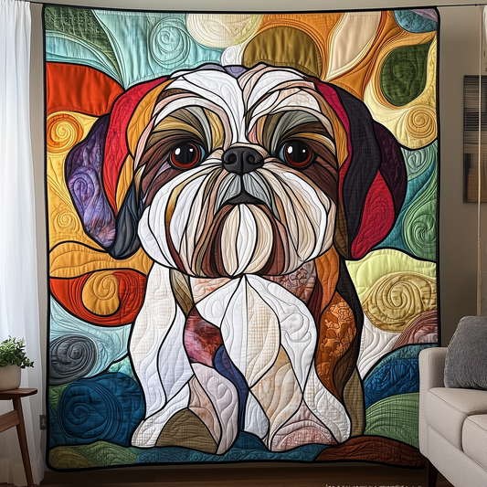 Adorable Shih Tzu Quilted Blanket GFTOTP624