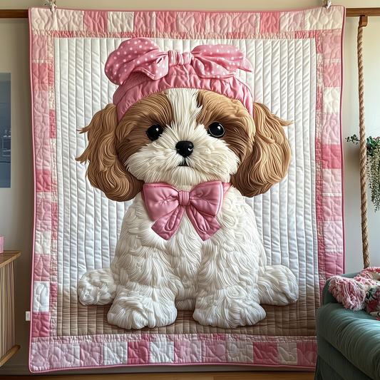 Adorable Shih Tzu Quilted Blanket GFTOTP626