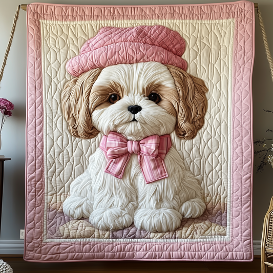 Adorable Shih Tzu Quilted Blanket GFTOTP627