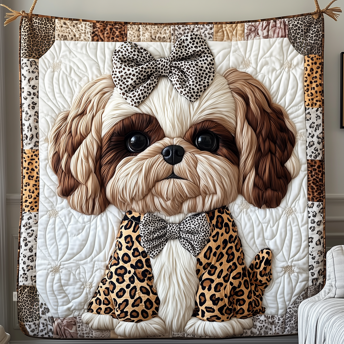 Adorable Shih Tzu Quilted Blanket GFTOTP630