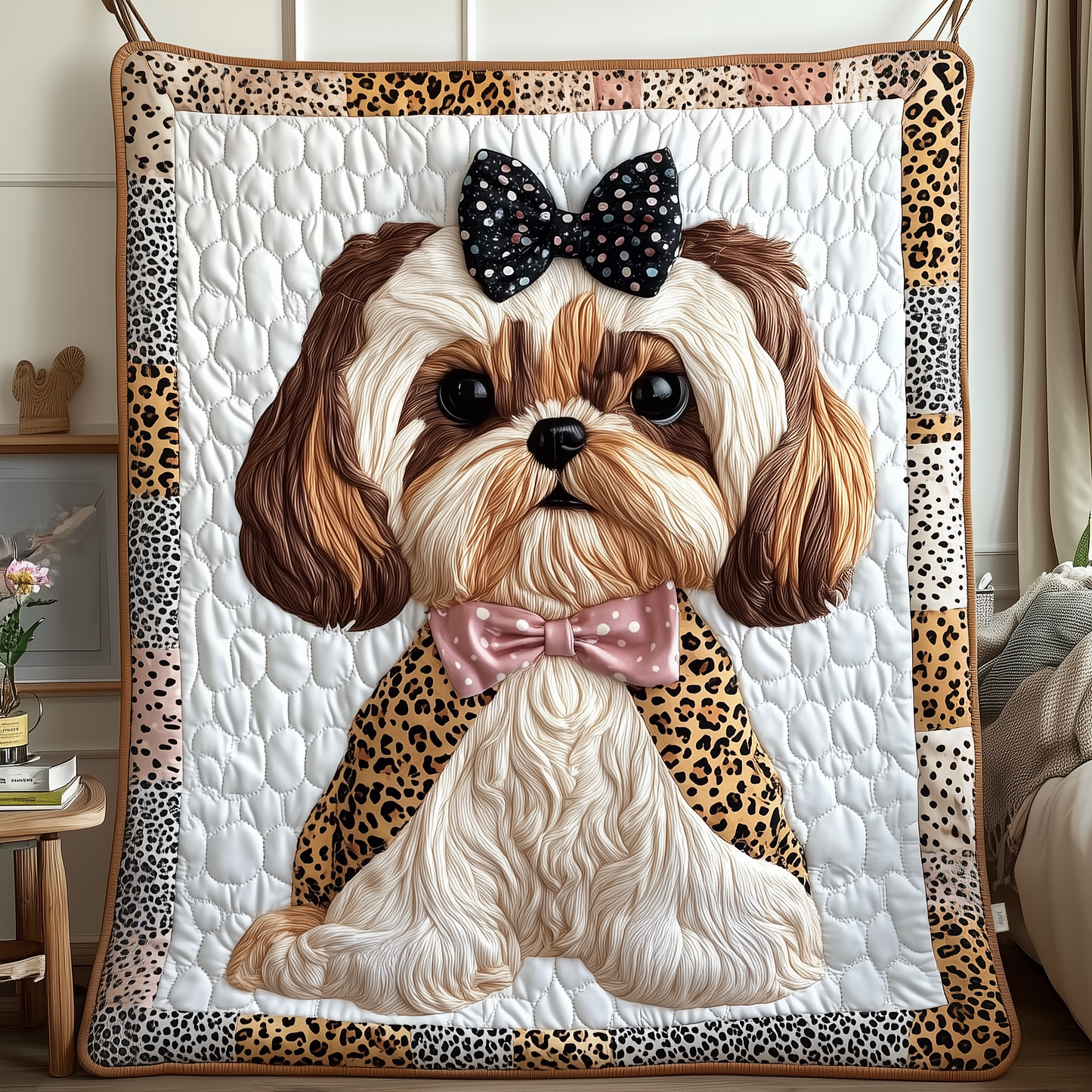 Adorable Shih Tzu Quilted Blanket GFTOTP631