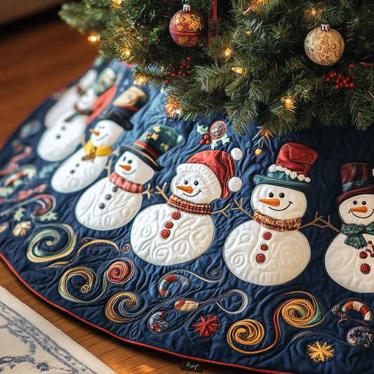 Festive Snowman Quilted Tree Skirt GFTOTP664