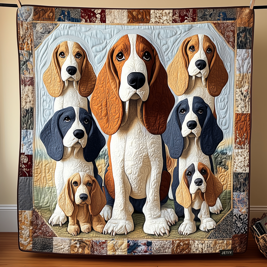 Basset Hound Quilted Blanket GFTOTP726