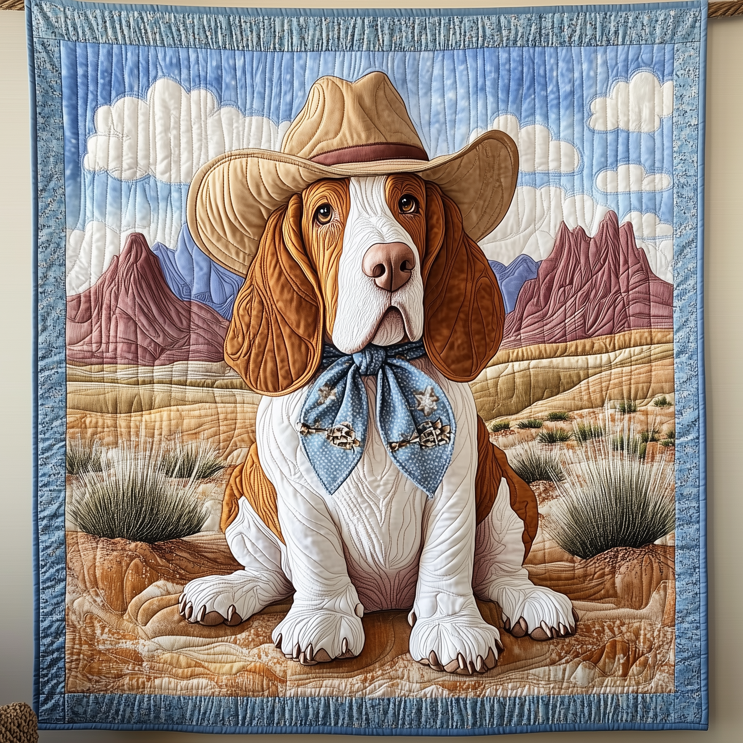 Basset Hound Quilted Blanket GFTOTP727