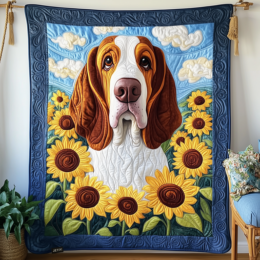 Basset Hound Quilted Blanket GFTOTP729