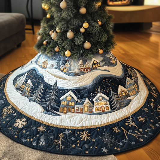 Christmas Village Quilted Tree Skirt GFTOTP759