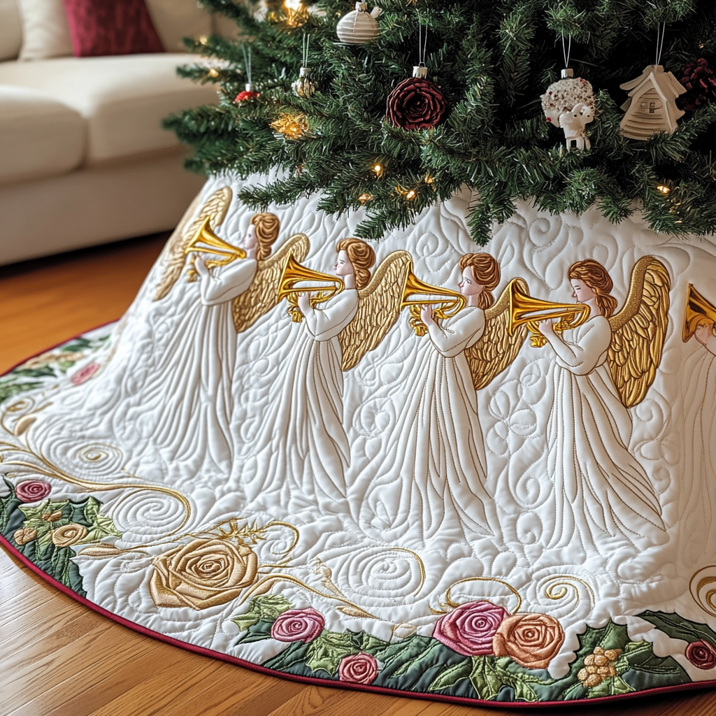 Christmas Angel Quilted Tree Skirt GFTOTP775