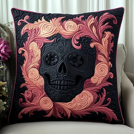 Elegant Skull Quilted Pillow Case GFTOTP838