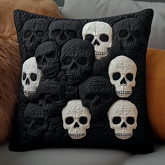 Elegant Skull Quilted Pillow Case GFTOTP842