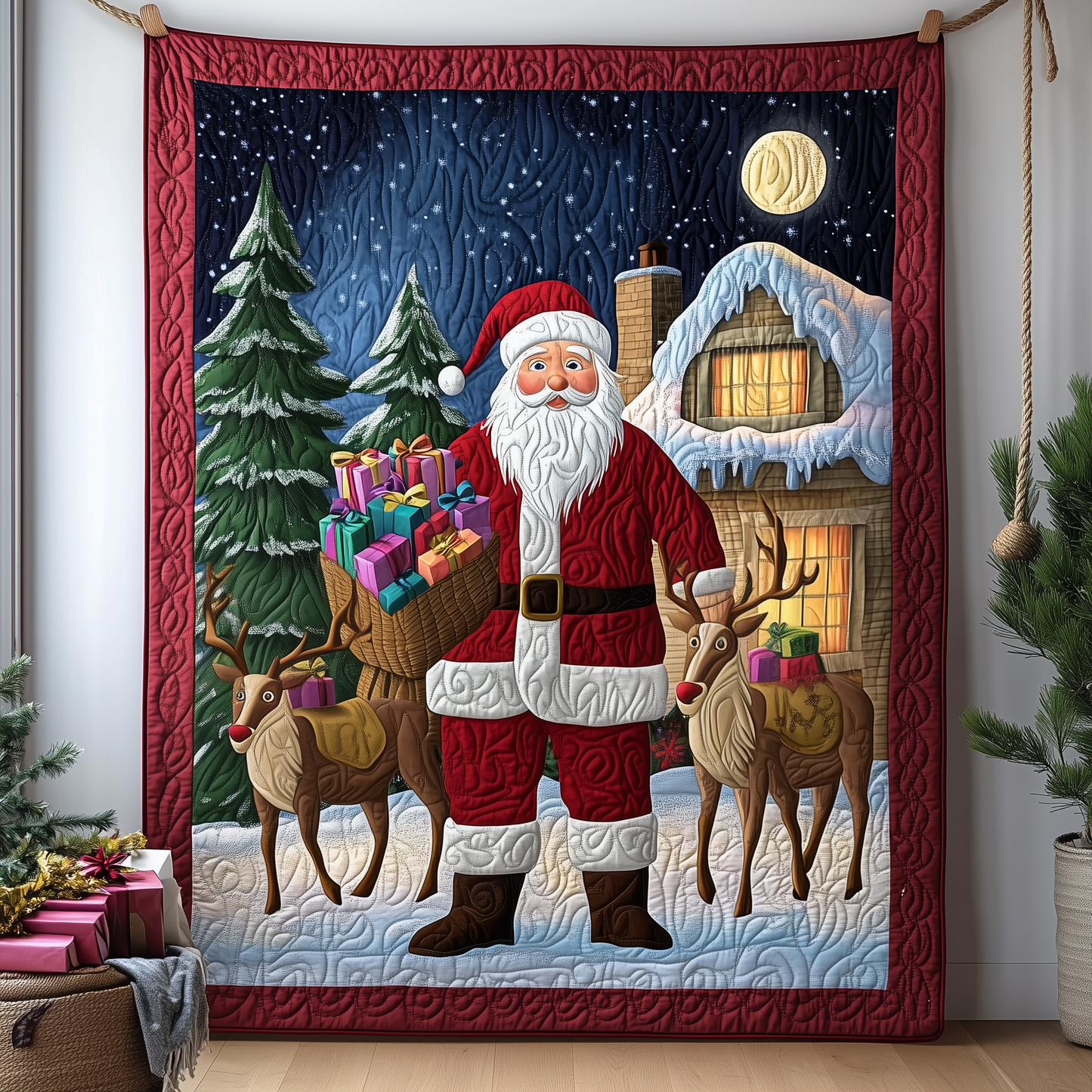 Santa Claus Quilted Blanket GFTOTP869