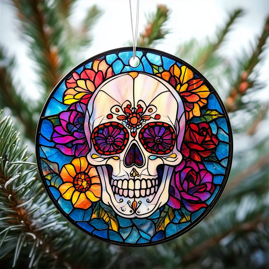 Elegant Skull Mica Ornament GFTOTP954