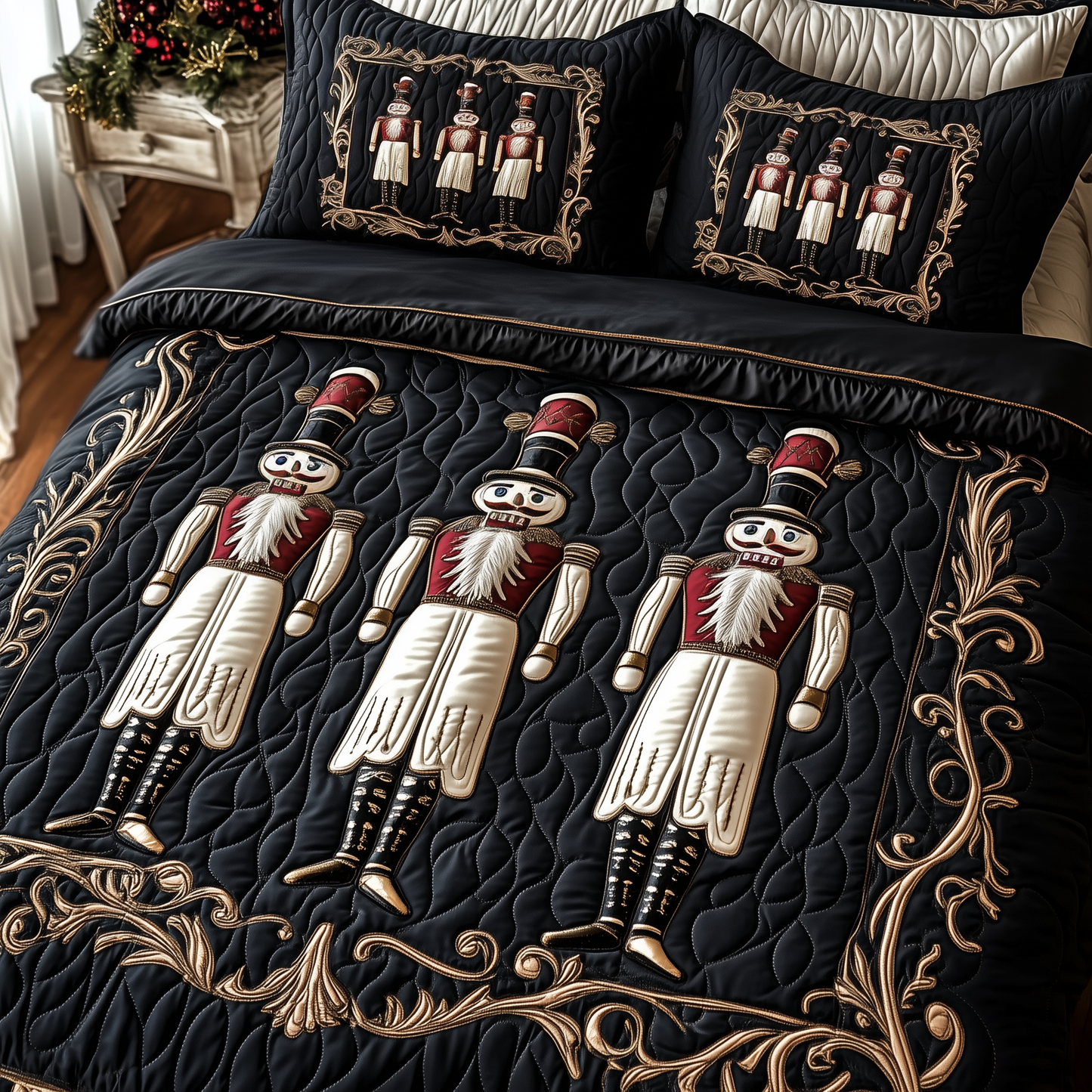 Christmas Nutcracker 3-Piece Quilted Bedding Set GFTOTP995