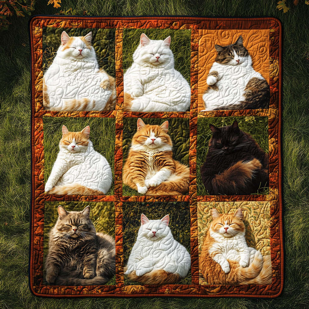 Cat Autumn Quilted Blanket ACTL017