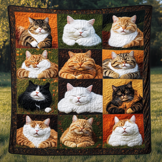 Cat Sleeping Quilted Blanket ACTL019